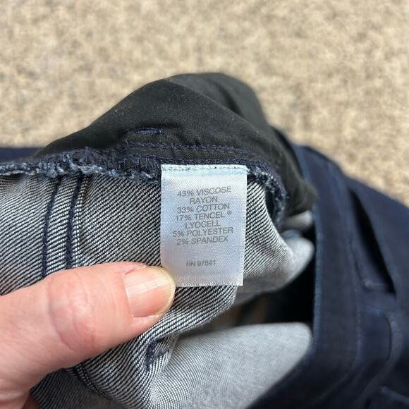 J. Jill Womens Denim Leggings Size 6 Dark Wash Stretch 5-Pocket Skinny Jean - Picture 5 of 6